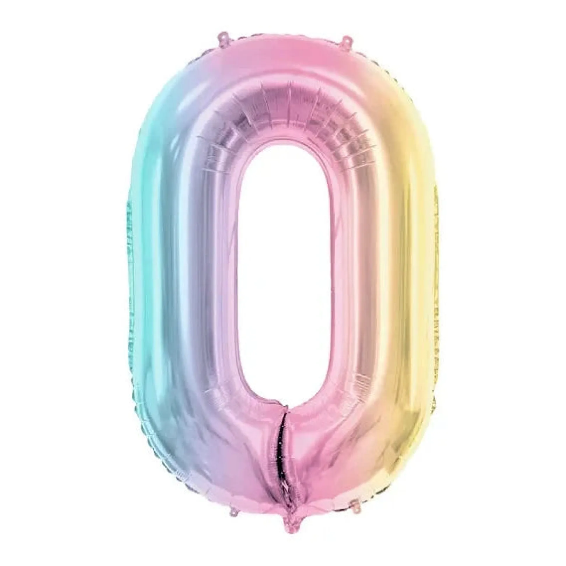 34" Pastel Rainbow Number Balloon 0-9