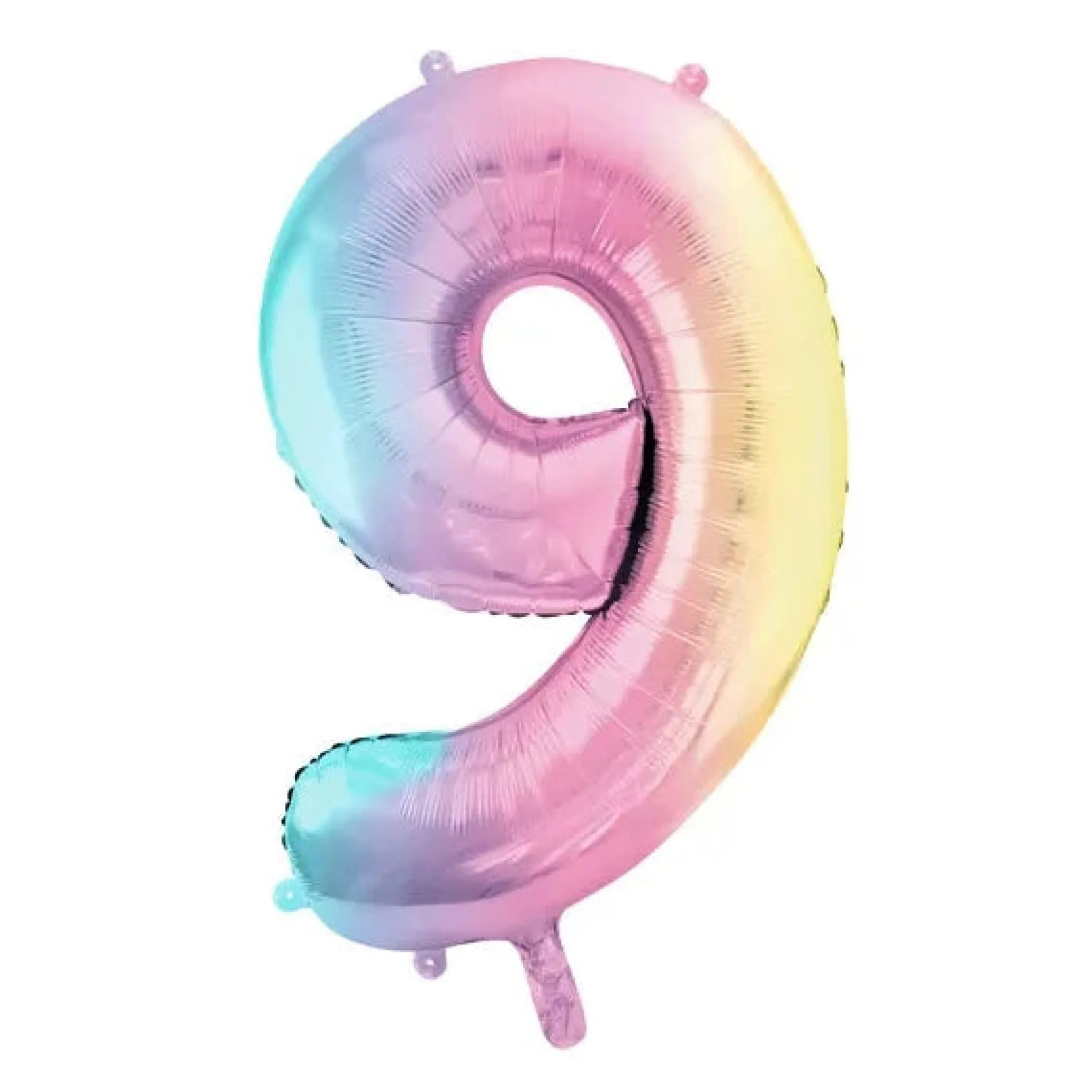 34" Pastel Rainbow Number Balloon 0-9