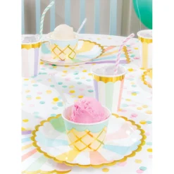Pastel Striped Lunch Napkins 16ct