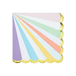 Pastel Striped Lunch Napkins 16ct