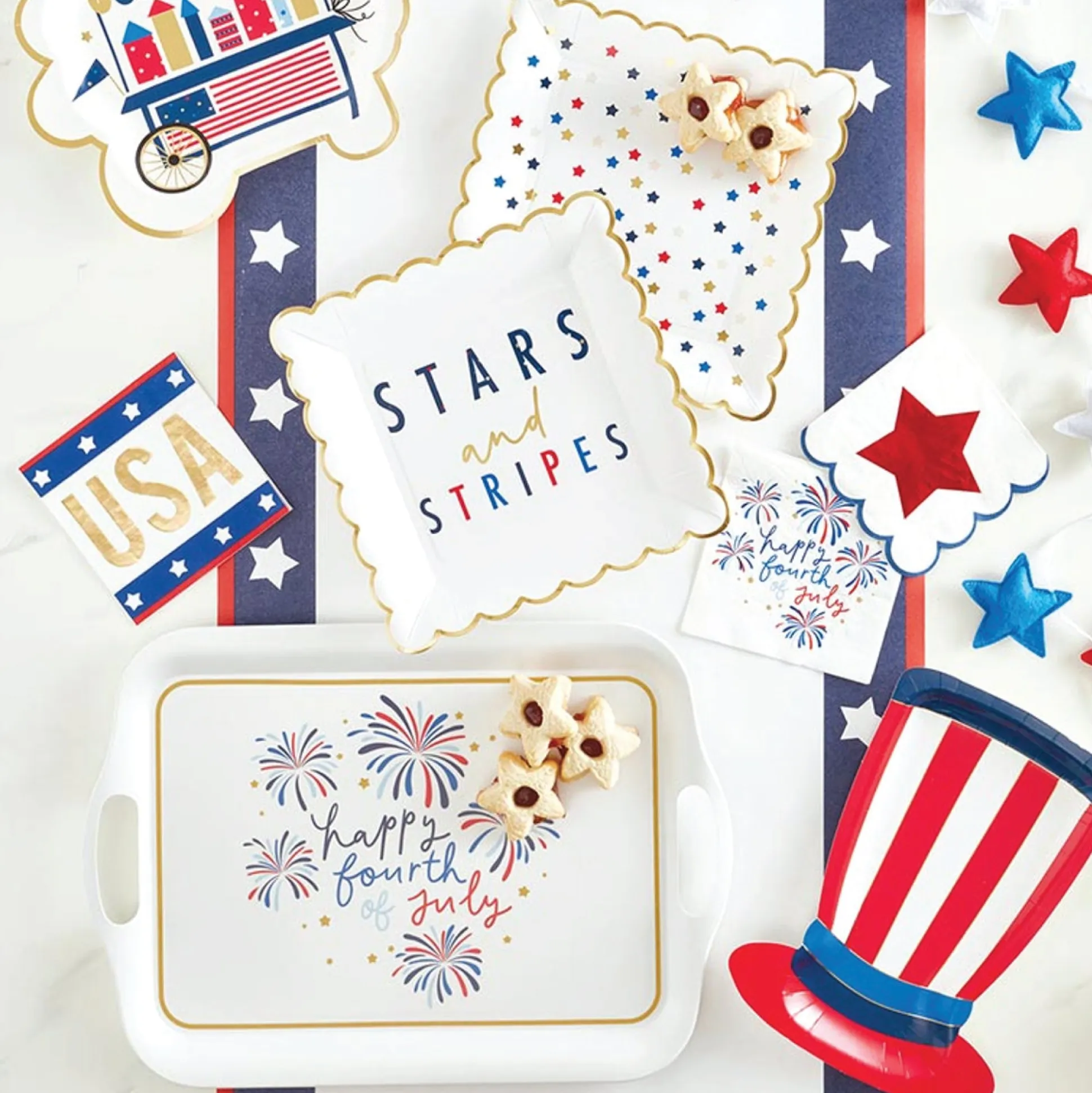 Patriotic Paper Table Runner 25ft