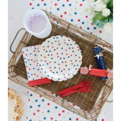 Patriotic Stars Fringe Guest Towels 24ct