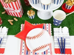 Patriotic Stars & Stripes Square Lunch Plates 8ct