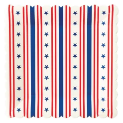 Patriotic Stars & Stripes Square Lunch Plates 8ct