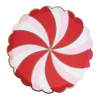 Peppermint Candy Scalloped Dessert Plates 8ct