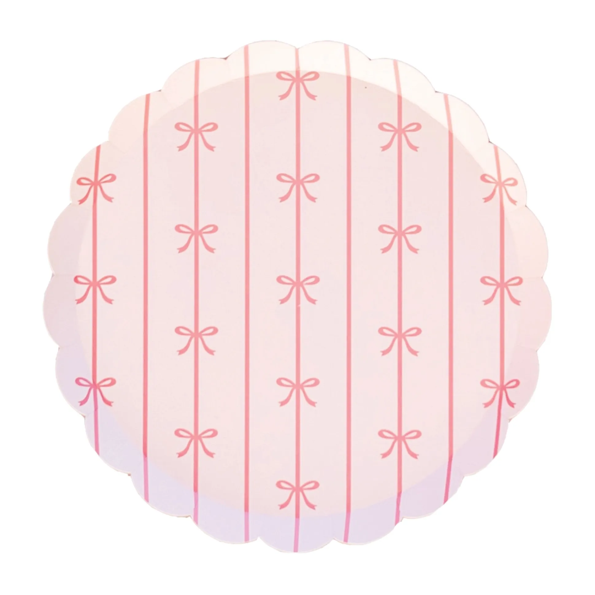 Petal Pink Bow Dessert Plates 8ct