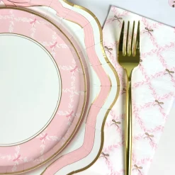 Petal Pink Bow Trellis Guest Towels 20ct