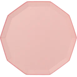 Petal Pink Decagonal Dinner Plates 8ct
