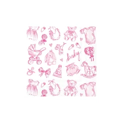 Pink Baby Icon Dessert Napkins 20ct
