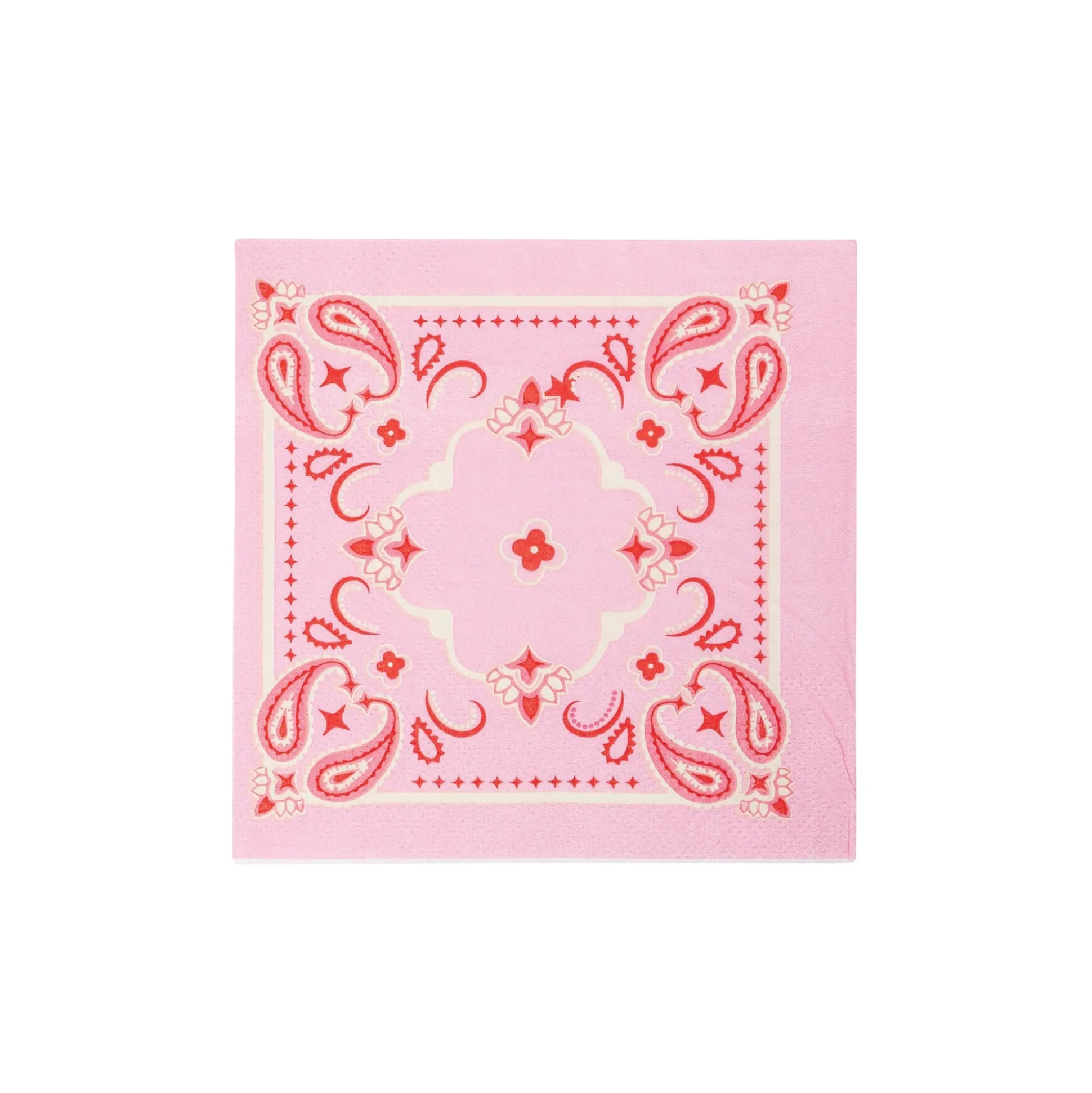 Pink Bandana Dessert Napkins 24ct