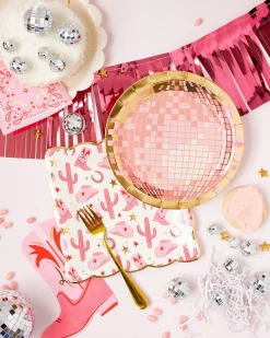Pink Bandana Dessert Napkins 24ct
