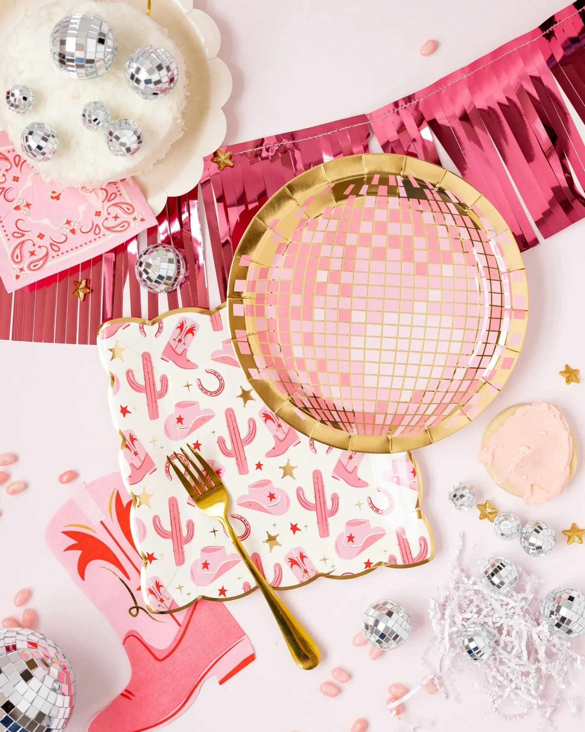 Pink Bandana Dessert Napkins 24ct
