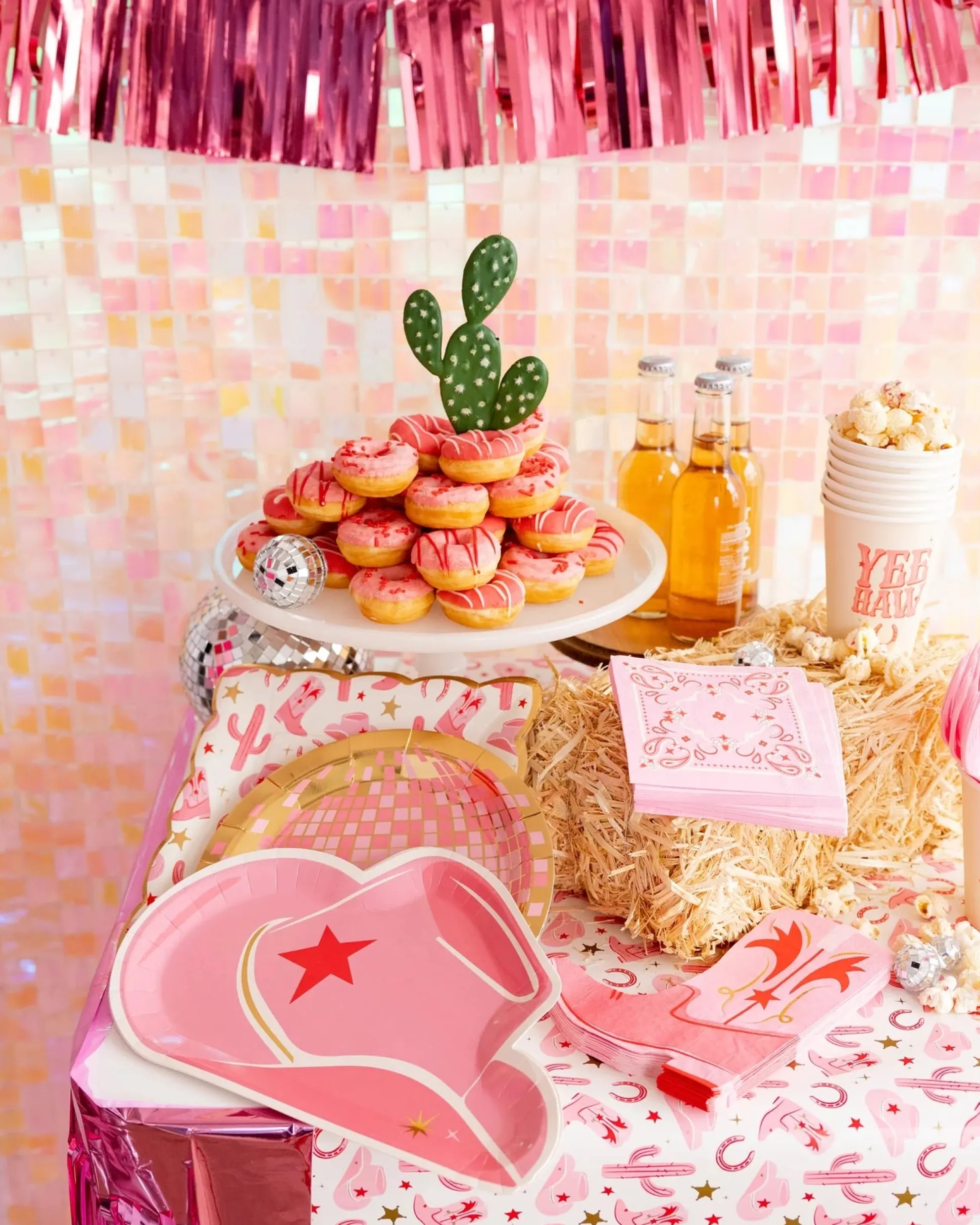 Pink Bandana Dessert Napkins 24ct