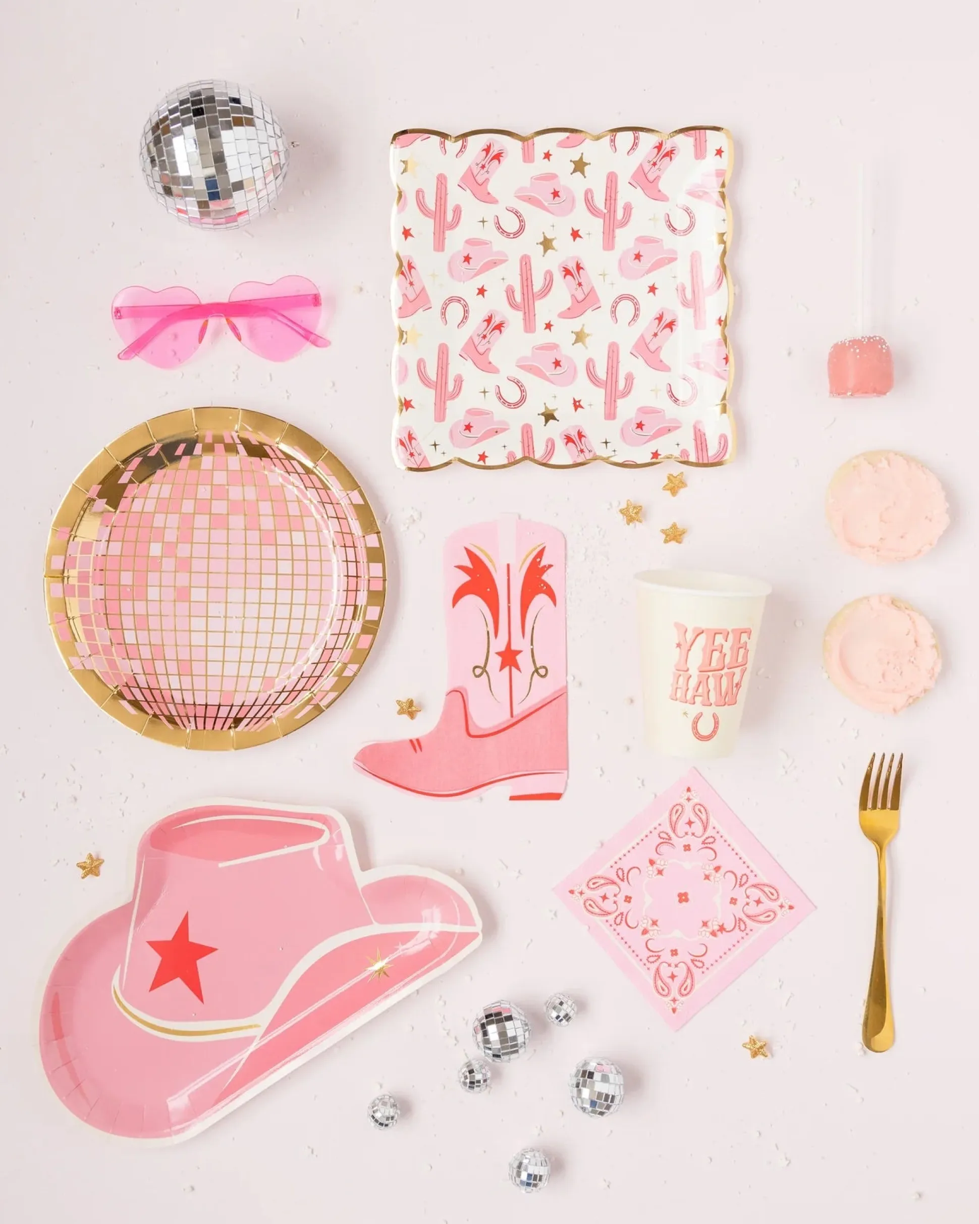 Pink Bandana Dessert Napkins 24ct