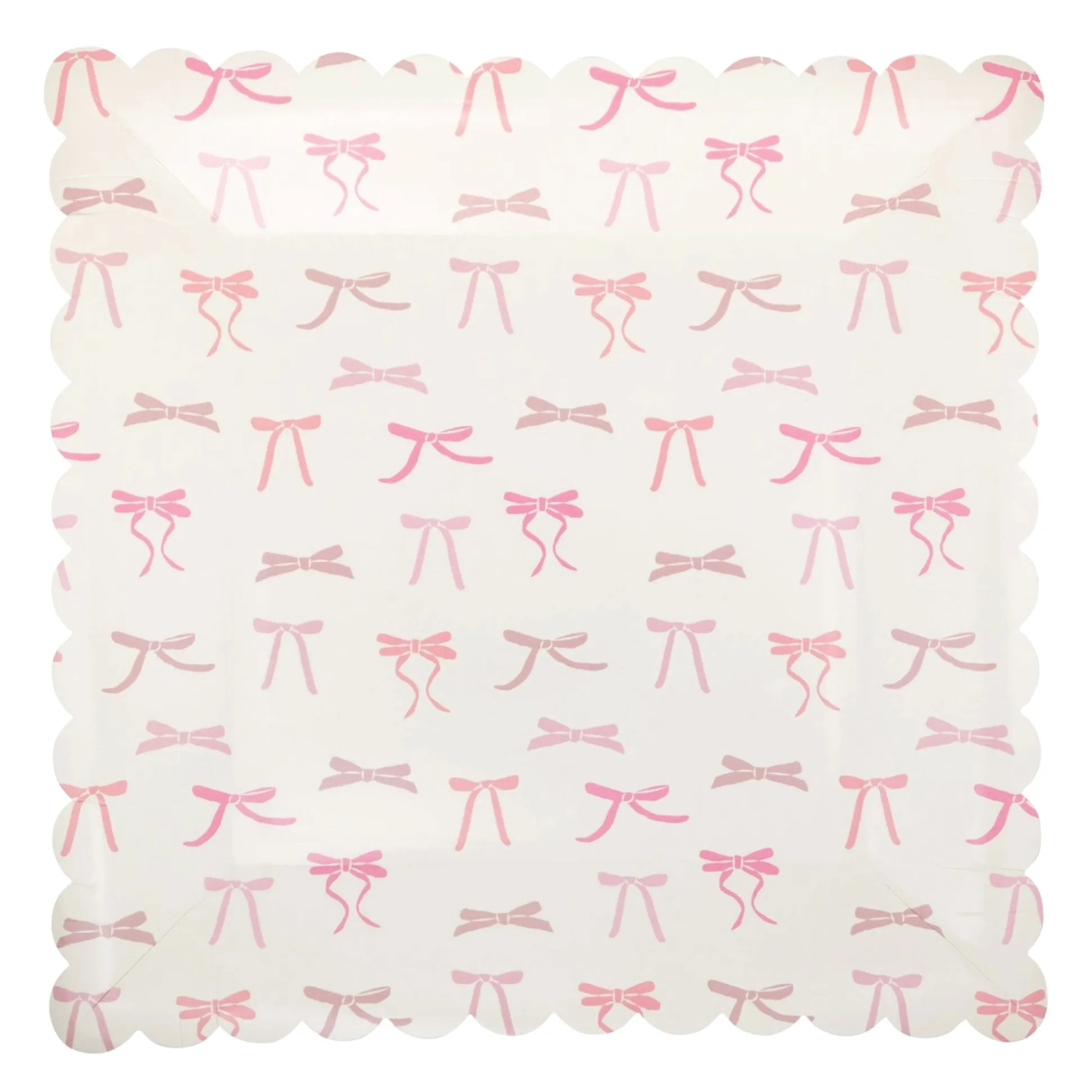 Pink Bow Pattern Lunch Plates 8ct