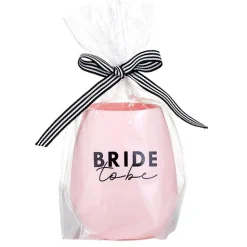 Pink Bride To Be Silicone Wine Glass 1ct