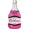 Pink Bubbly Wine Bottle Balloon 39in