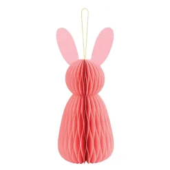 Pink Bunny Honeycomb Decoration 12in