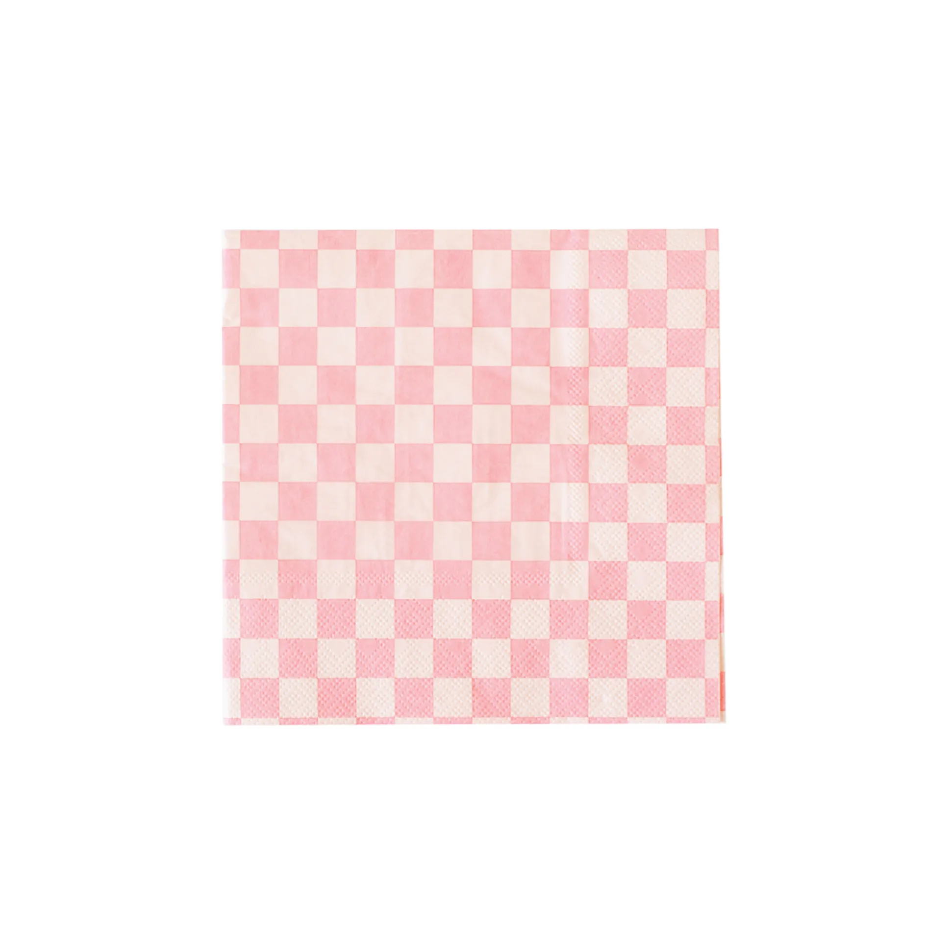 Pink Checkered Dessert Napkins 20ct