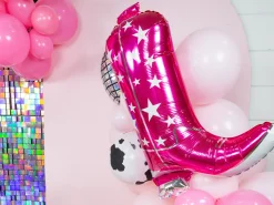 Pink Cowgirl Boot Balloon 26in