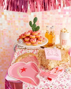 Pink Cowgirl Hat Lunch Plates 8ct