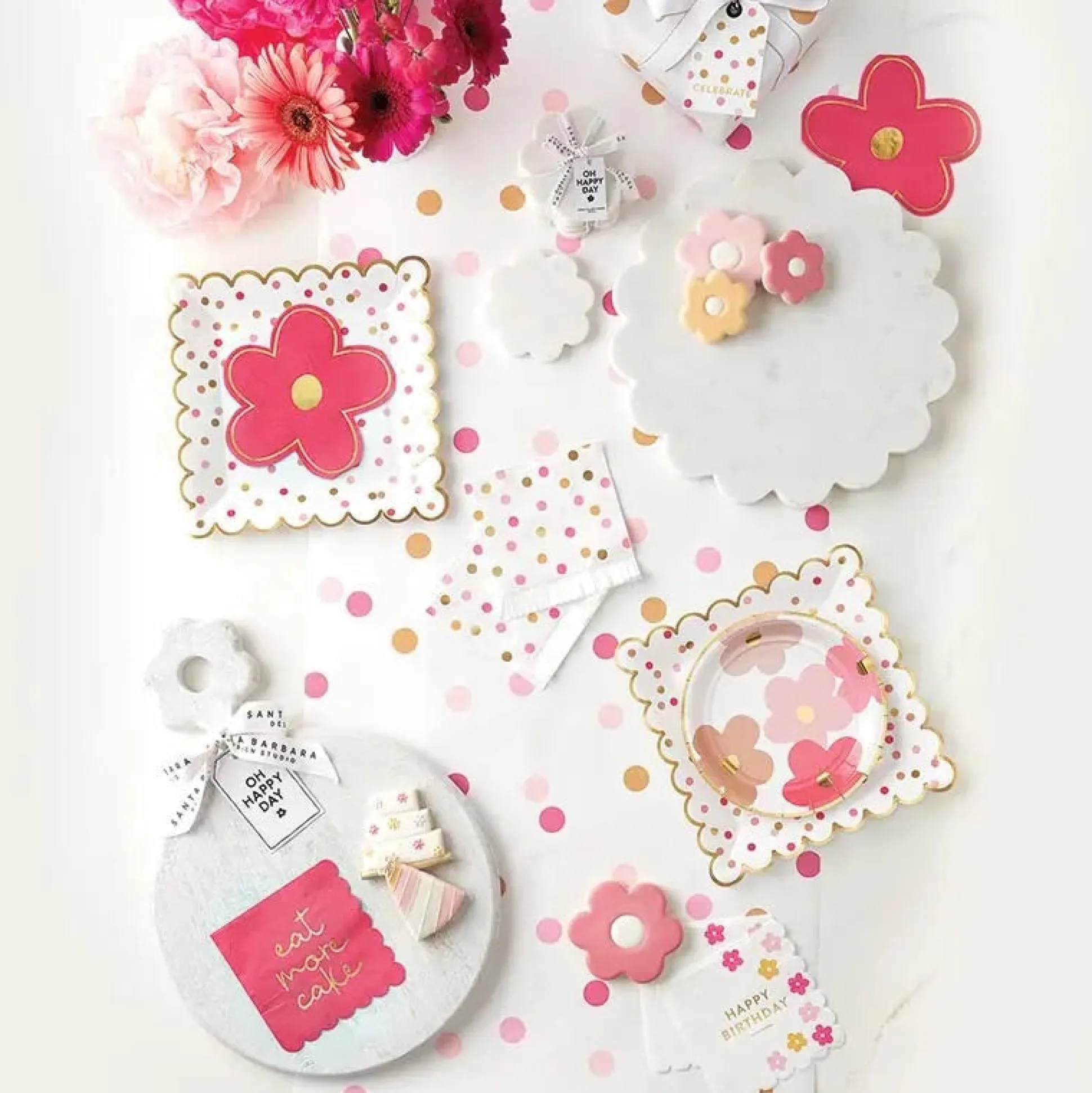 Pink Daisy Dessert Napkins 20ct