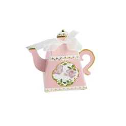Pink Floral Tea Time Favor Boxes 24ct