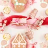 Pink Gingerbread House Lunch Plates 8ct
