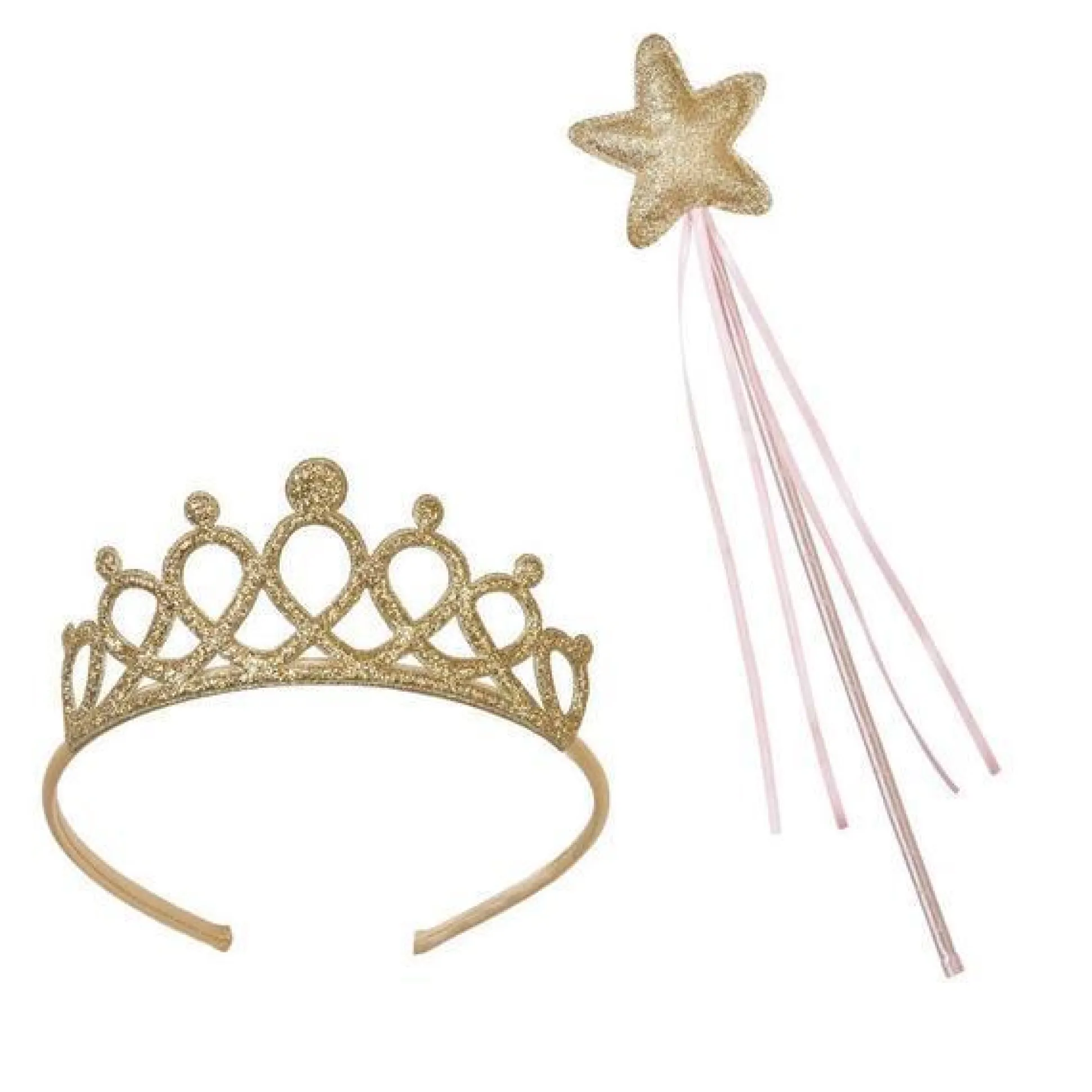Pink & Gold Princess Wand & Tiara Set