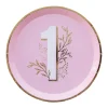 Pink & Gold 1st Birthday Lunch Plates 8ct
