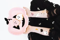 Pink Halloween Pumpkin Plates 6ct