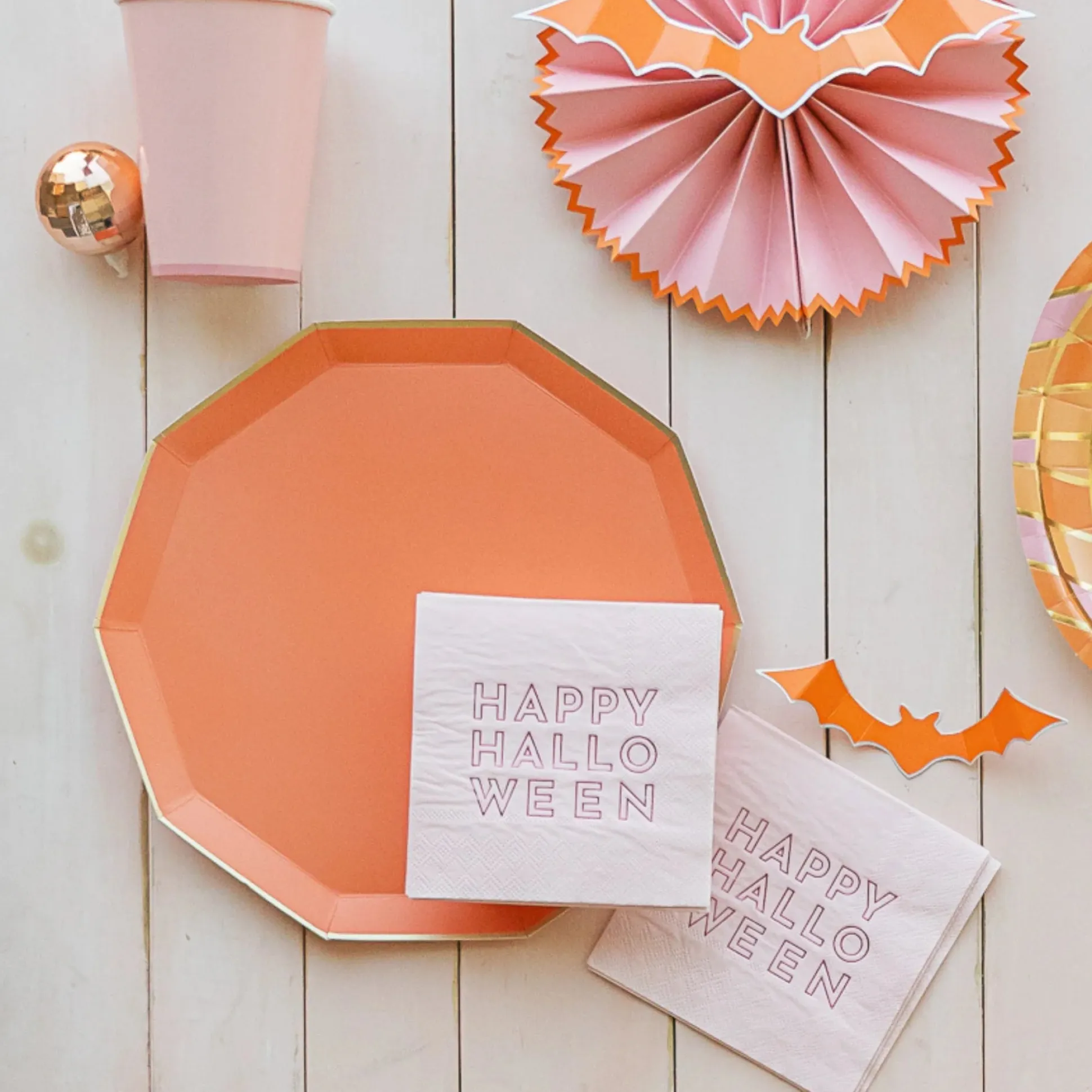 Pink Happy Halloween Dessert Napkins 20ct