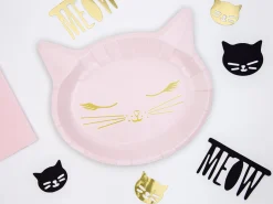 Pink Kitty Cat Lunch Plates 6ct