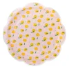 Pink Lemon Scalloped Dessert Plates 8ct