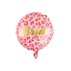 Pink Leopard Print Bride Balloon 17in