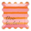 Pink & Orange Striped Boo La La Lunch Plates 8ct