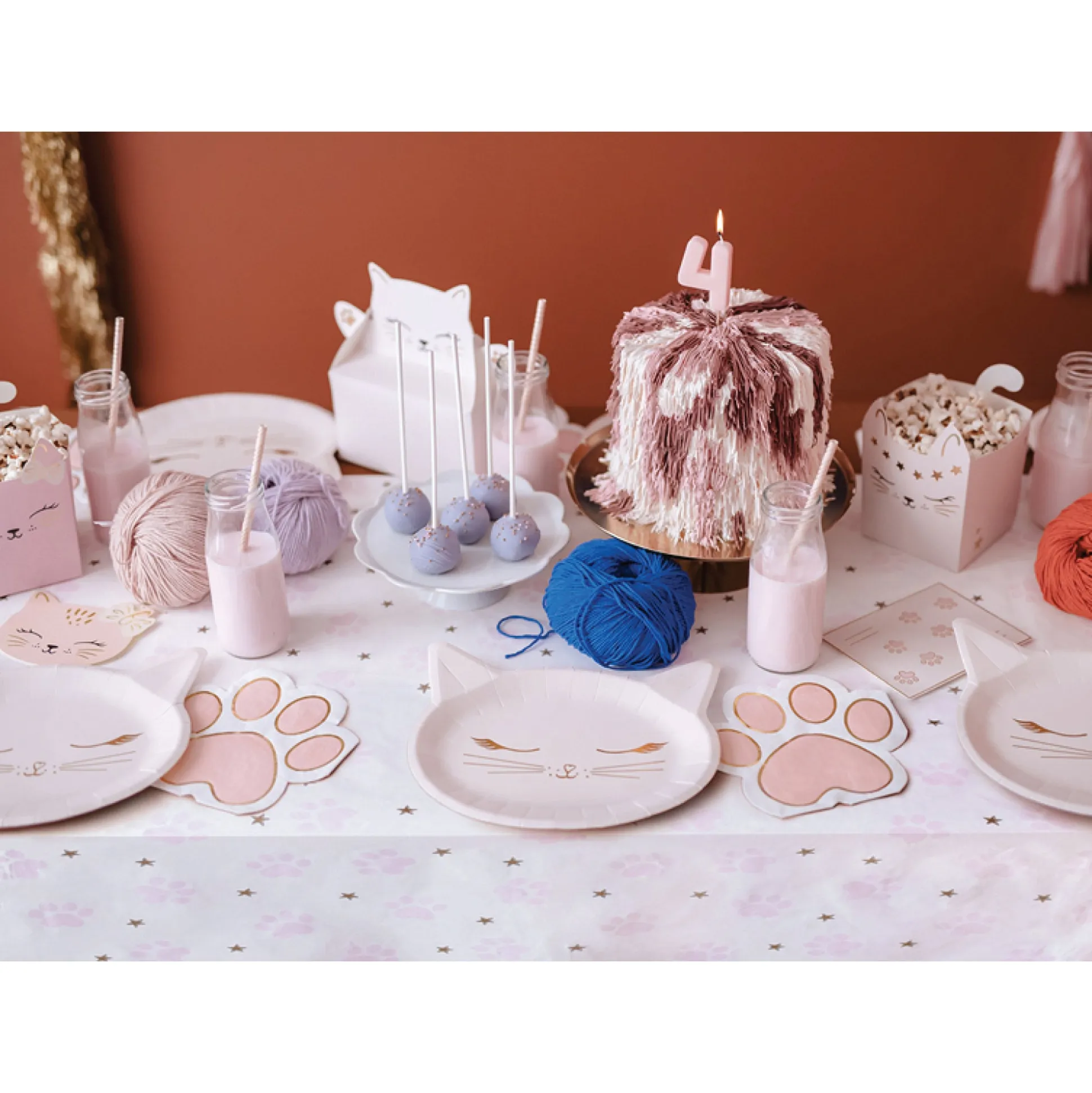 Pink Paw Print Lunch Napkins 12ct