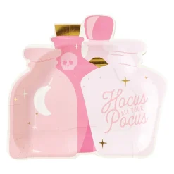 Pink Potion Bottles Lunch Plates 8ct