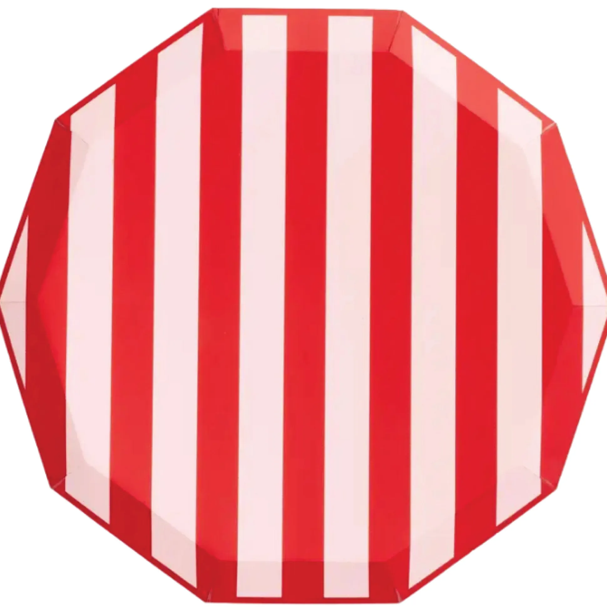 Pink & Red Cabana Stripe Plates 8ct