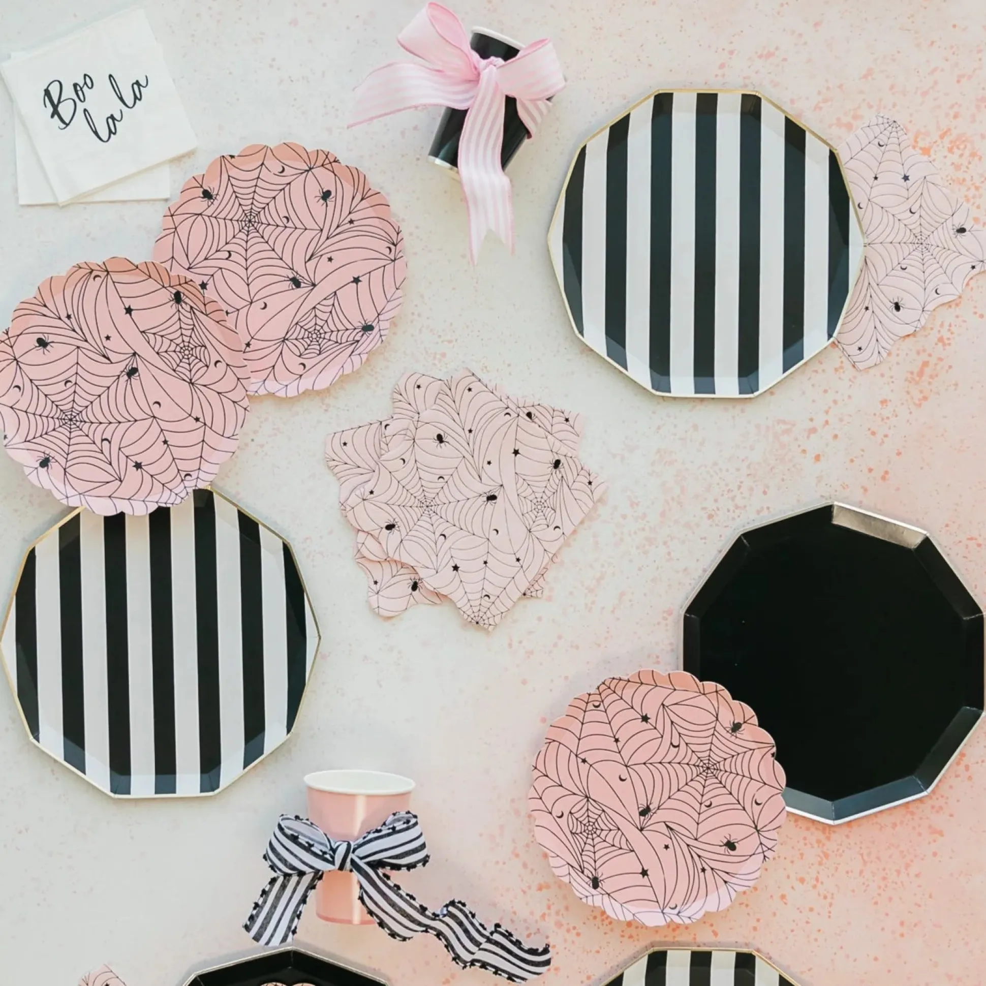 Pink Spider Web Lunch Napkins 20ct