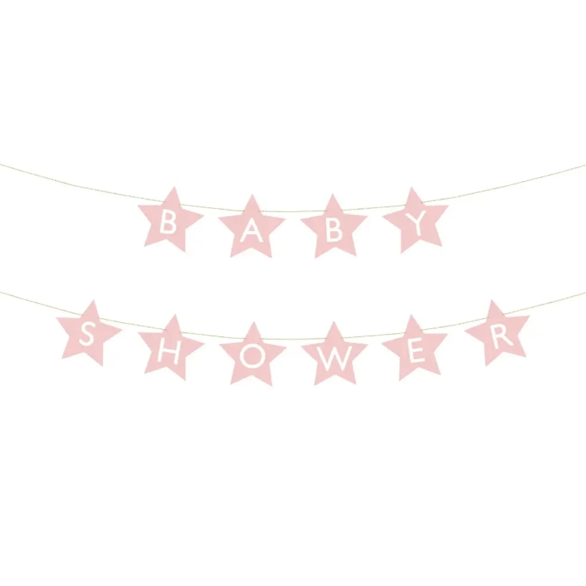 Pink Star Baby Shower Banner 9.5ft
