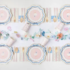 Pink Sweet Goose Dessert Plates 8ct