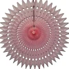 Pink Tissue Paper Fan 21in