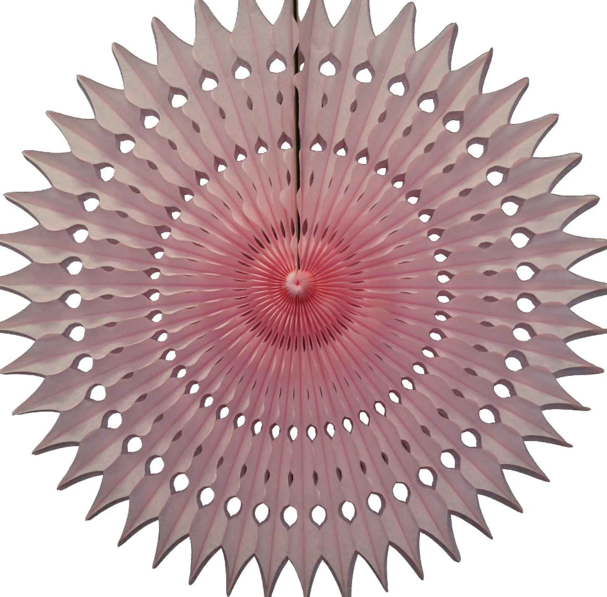 Pink Tissue Paper Fan 21in