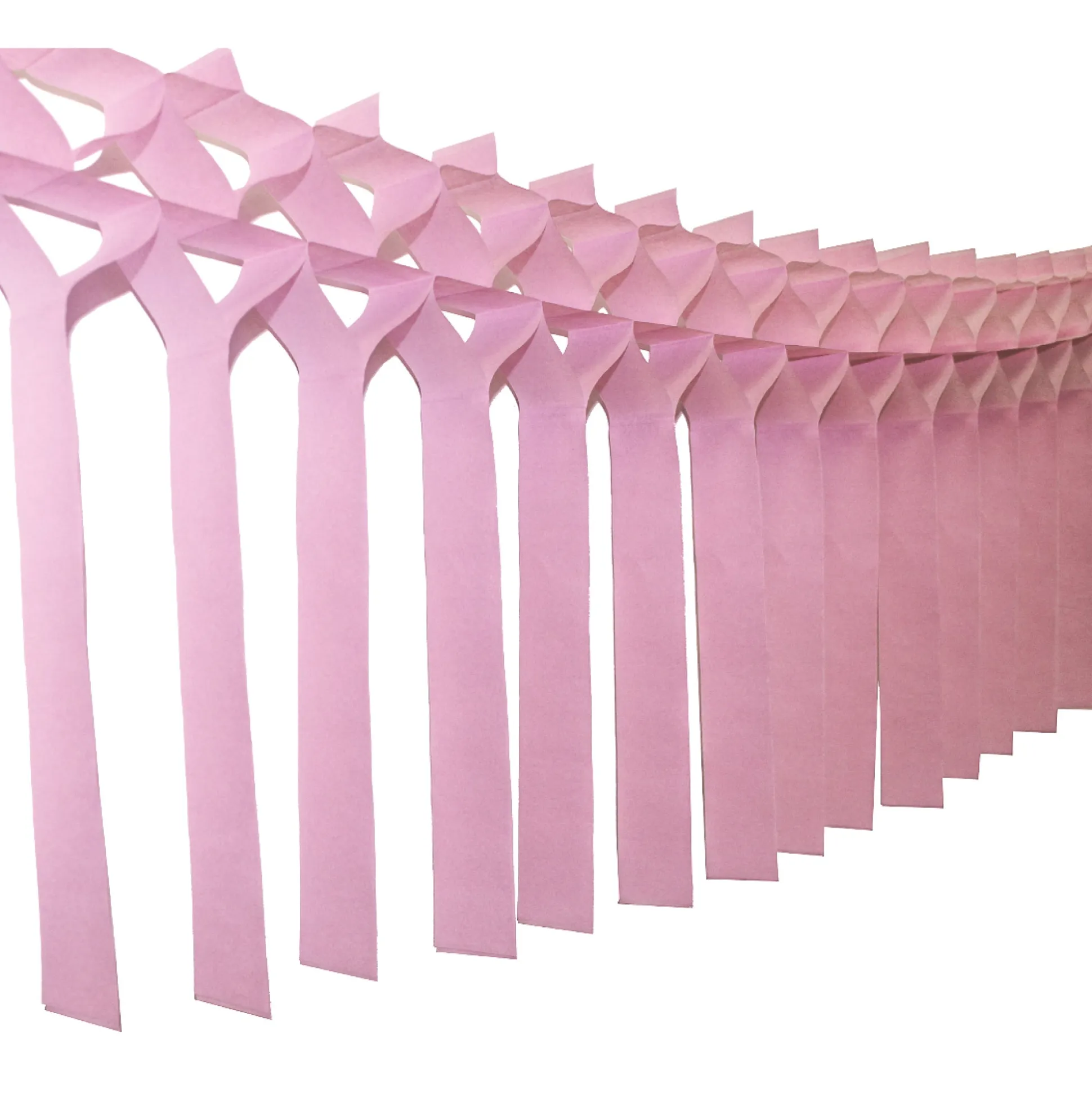 Pink Tissue Paper Streamer Garland 12ft