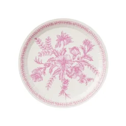 Pink Toile Dessert Plates 10ct