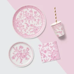 Pink Toile Lunch Plates 10ct