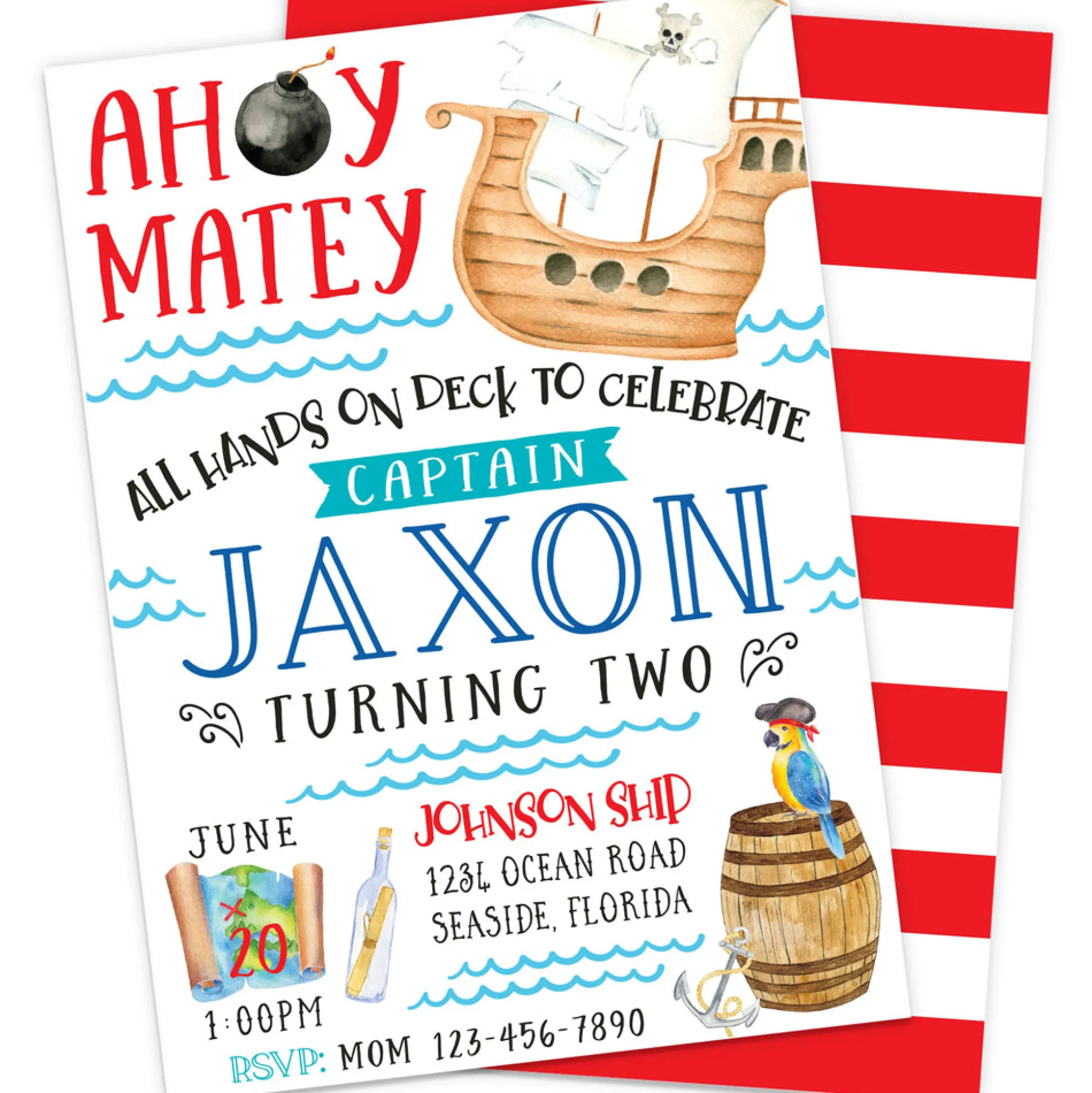 Pirate Birthday Party Invitation