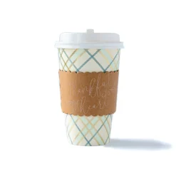 Plaid Thankful Heart Coffee Cups 8ct