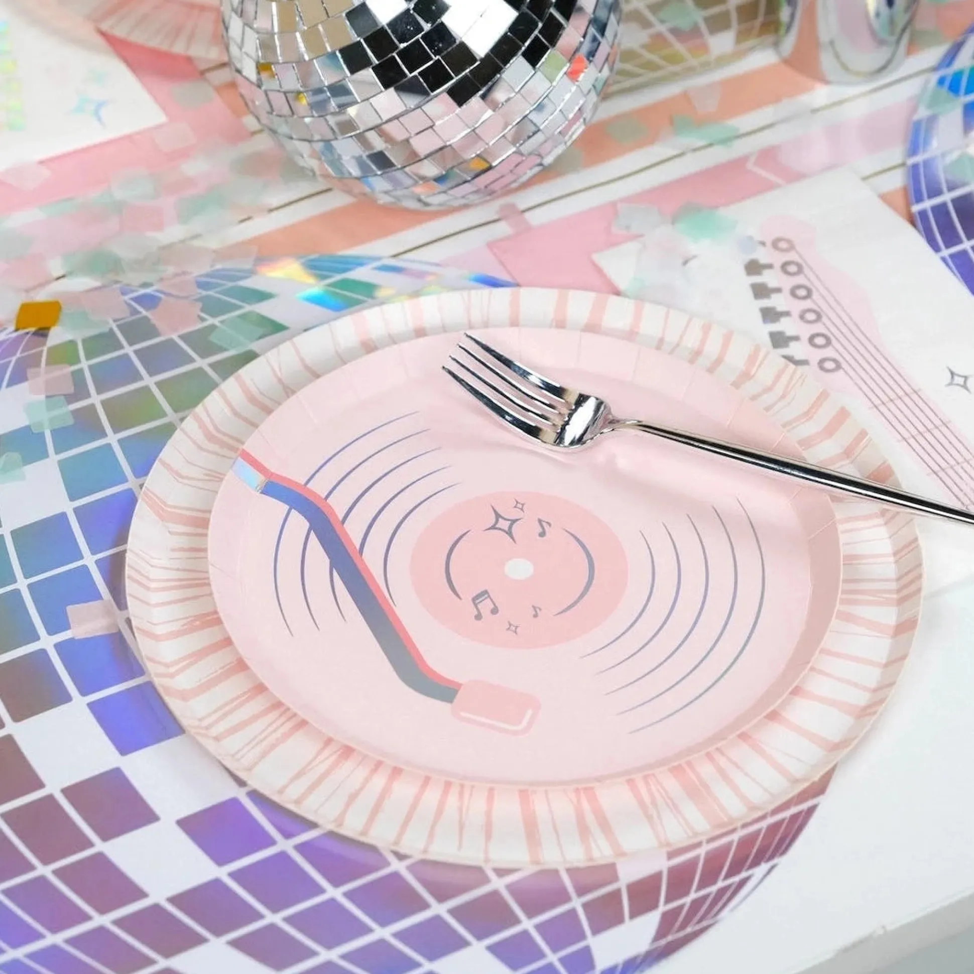 Pop Star Disco Ball Paper Placemats 12ct
